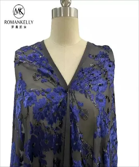 Jacquard Polyester Burn-out Velvet Fabric