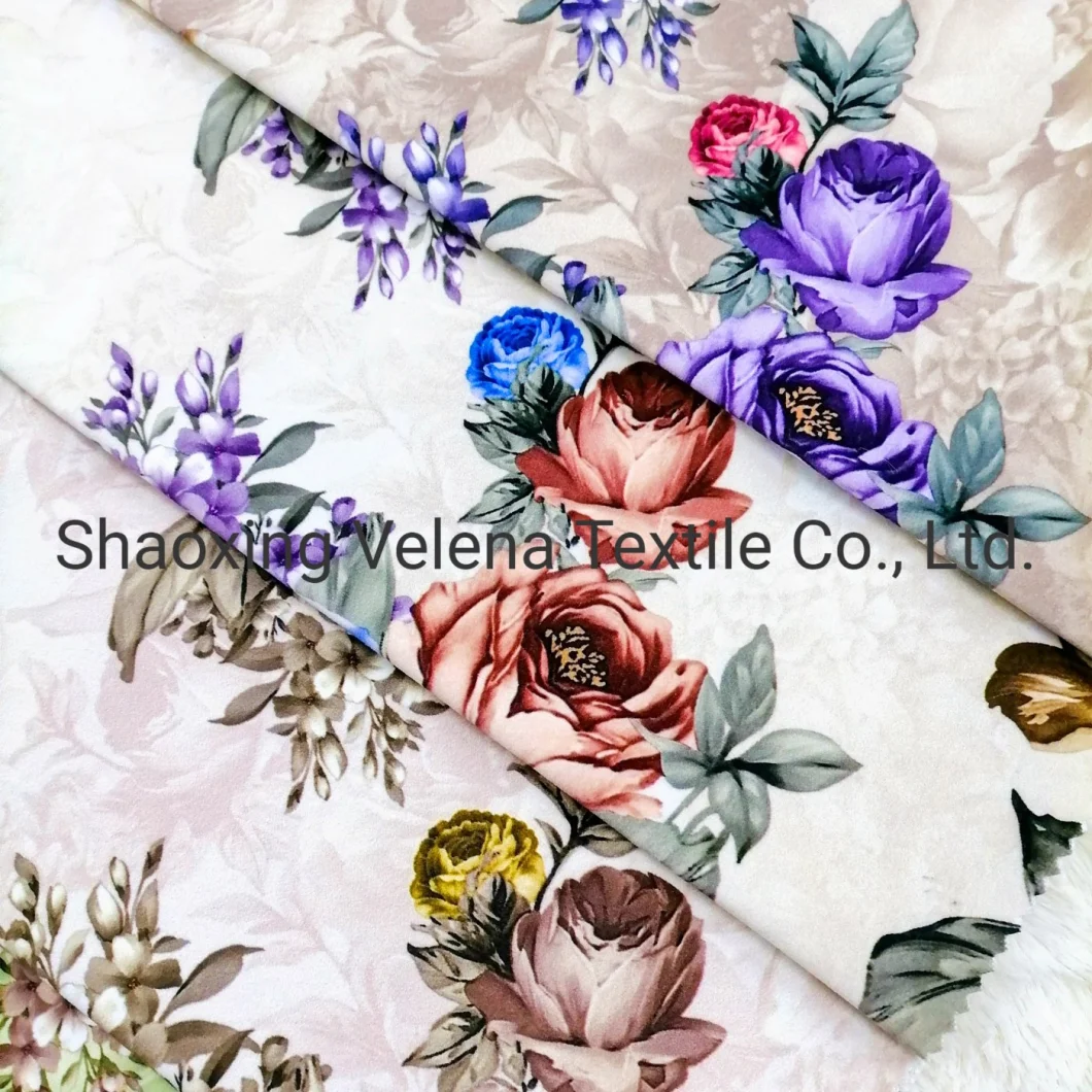 Printing Velvet Fabric Use for Sofa Furniture Polyester FDY Venisia Velvet Printed Sofa Furniture Upholstery Fabric