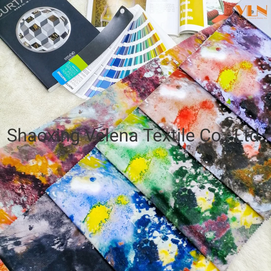 China Product Multi-Colors Design 100% Polyester Holland Plush FDY Velvet Sofa Curtain Fabric Upholstery Fabric