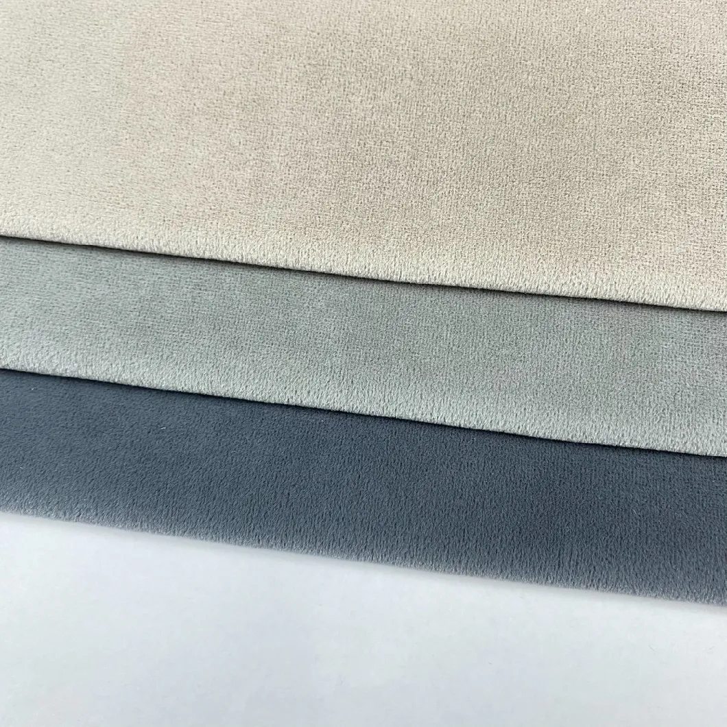 High Quality French Velvet Fabric Polyester Micro Suede Sofa Fabric for Decorative Sofa Fabrics