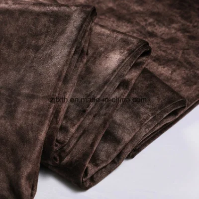2020 Textiles para el hogar mayorista de tela de terciopelo Burnout poliéster para sofá