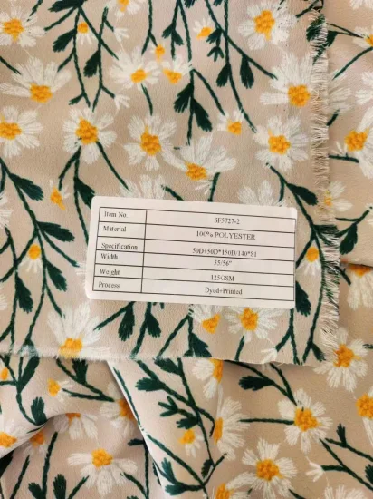 Tela de raso con estampado de diseño personalizado para vestido, blusa, forro, ropa, textil